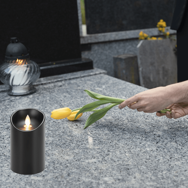 Wkład do Zniczy Świeczka na Baterie Świeca Led 12,5 cm Efekt Płomienia  31