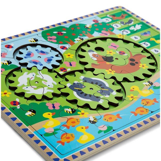 Melissa and Doug - Animal Chase I-Spy Wooden Gear Puzzle - (31004) 5