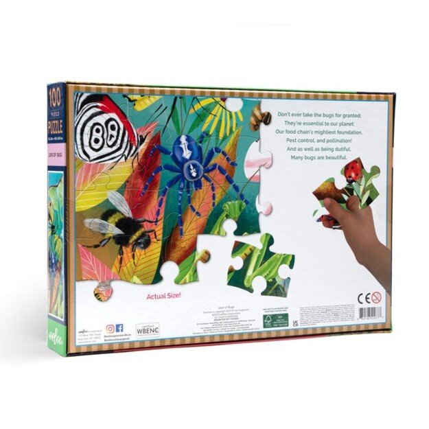 eeBoo - Puzzle 100 pcs - Love of Bugs - (EPZLVB) 2