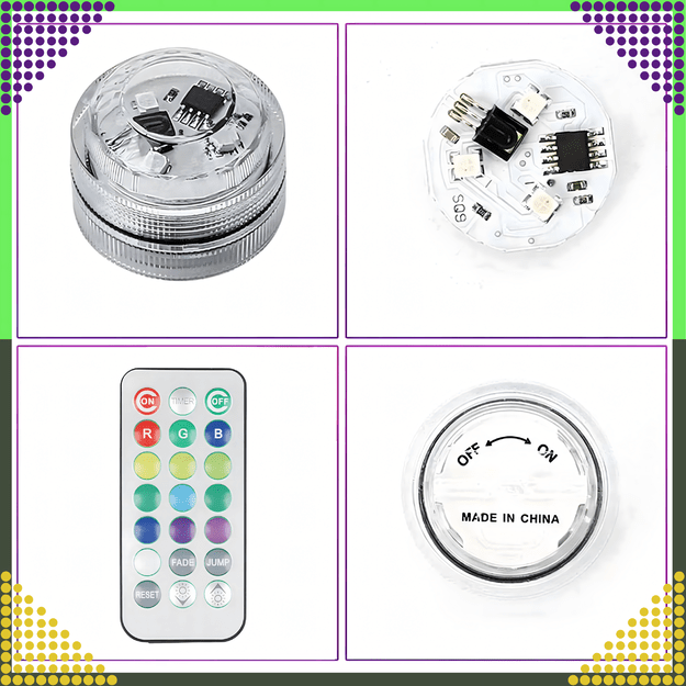 2 x RGB LED bandomoji lemputė, skirta automobilio vidaus patalpoms 12