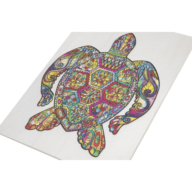 Moxy - Wooden puzzle unique shapes - Turtle - 130 pcs (400085) 4