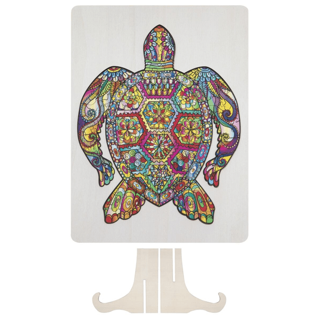 Moxy - Wooden puzzle unique shapes - Turtle - 130 pcs (400085) 6
