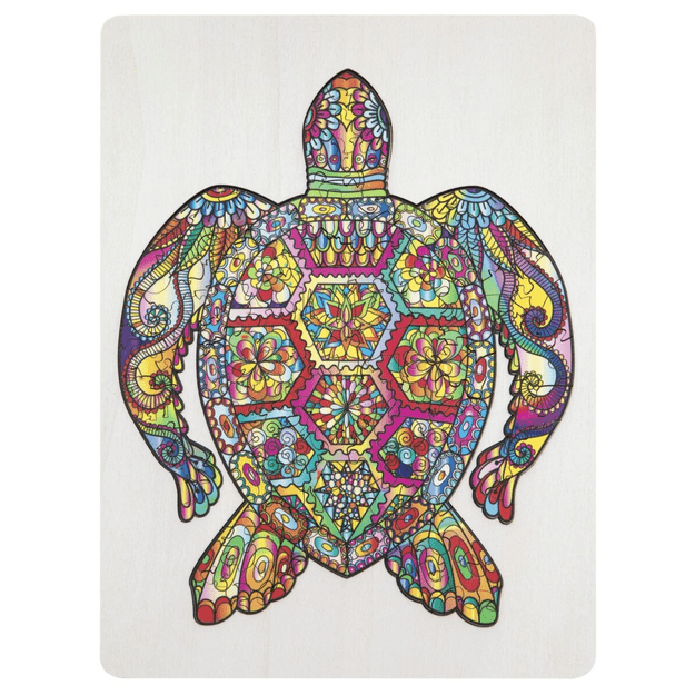 Moxy - Wooden puzzle unique shapes - Turtle - 130 pcs (400085) 7