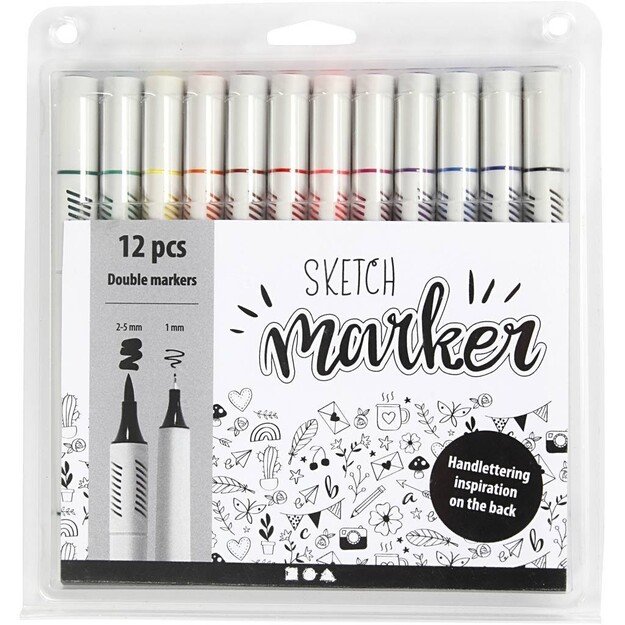 Sketch Marker - Standard Colours 12 pcs (37382) 1