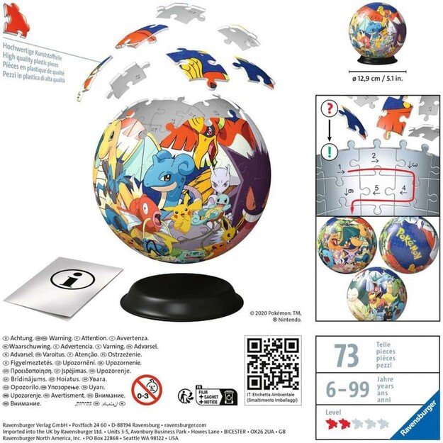 Ravensburger - Pokémon 3D Puzzle-Ball 72p - (10311785) 4