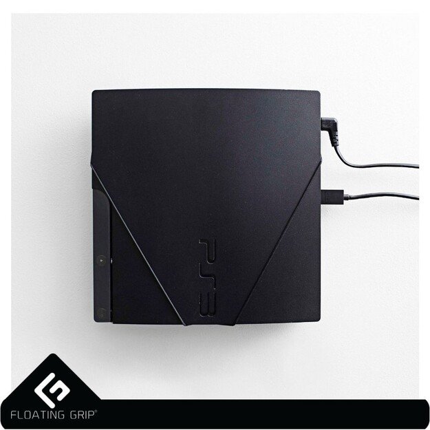 PS3 Slim wall mount by FLOATING GRIP®, Black 4