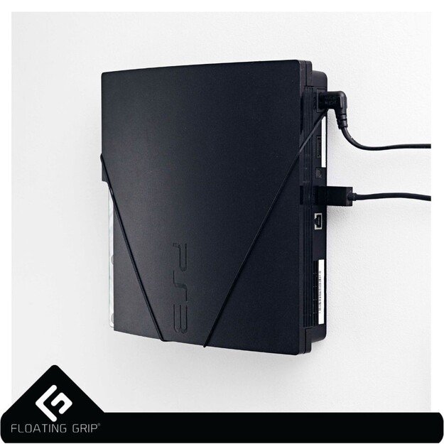PS3 Slim wall mount by FLOATING GRIP®, Black 2