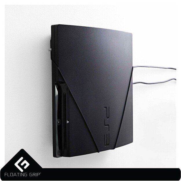 PS3 Slim wall mount by FLOATING GRIP®, Black 1