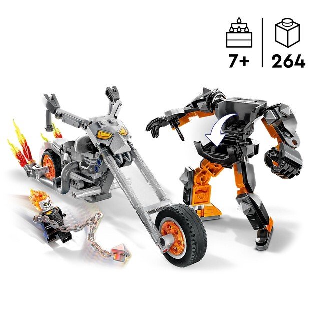 LEGO Super Heroes - Ghost Rider's Battlerobot & Motorcycle (76245) 2