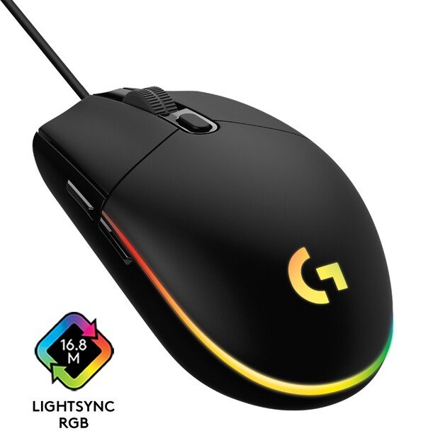 Logitech - G203 LIGHTSYNC Gaming Mouse Black 9