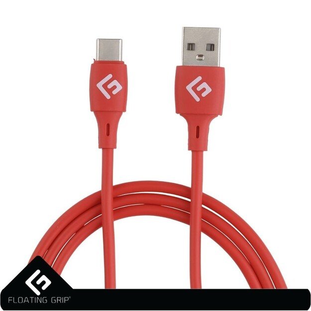 Floating Grip 0,5M Silicone USB-C Cable (Red) 1