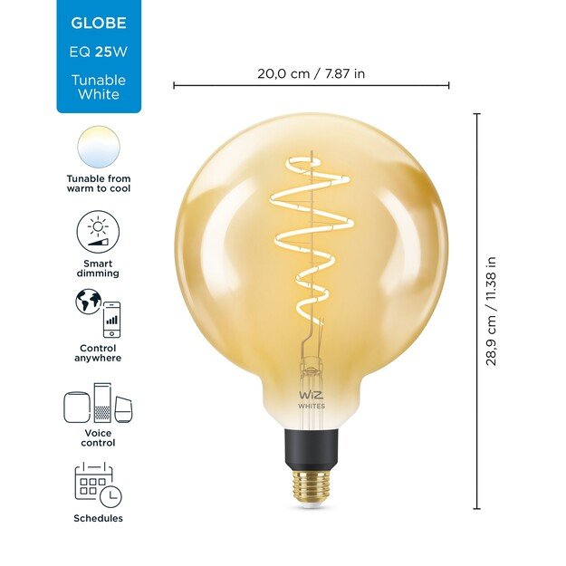 WiZ - G200 Amber Globe E27 Tunable white - Smart Home 7