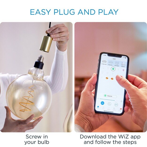 WiZ - G200 Amber Globe E27 Tunable white - Smart Home 4