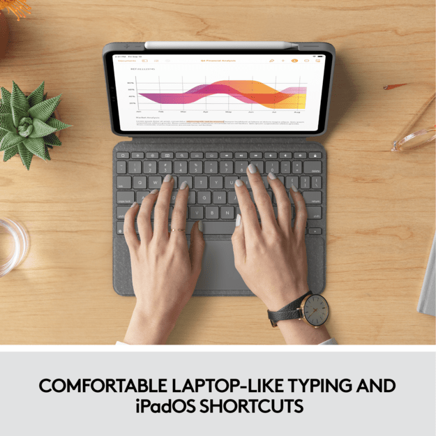 Logitech - Combo Touch  Keyboard - For iPad Air ( Nordic Layout ) 4