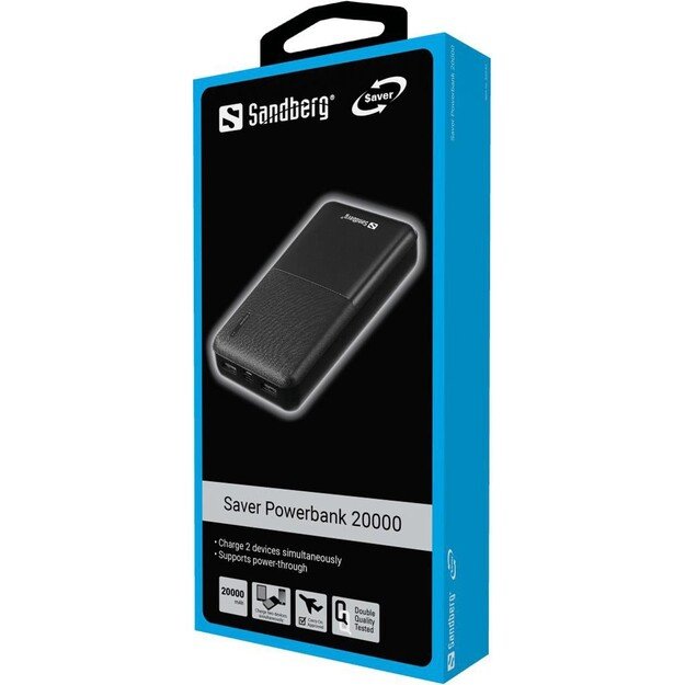Sandberg - Saver Power Bank 20.000 mAh Black 1