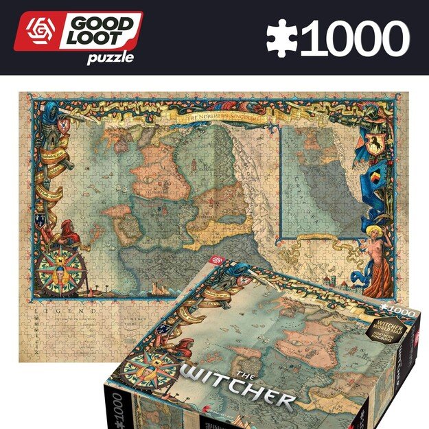 GAMING PUZZLE: THE WITCHER 3 THE NORTHERN KINGDOMS PUZZLES - 1000 9