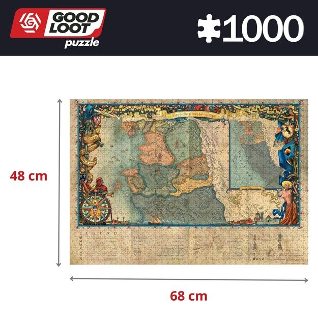 GAMING PUZZLE: THE WITCHER 3 THE NORTHERN KINGDOMS PUZZLES - 1000 6