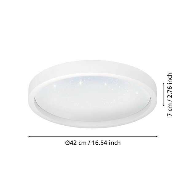 EGLO - Montemorelos-Z loft lamp white w/crystal effect Ø42 - RGB + TW - Zigbee, Bluetooth 3
