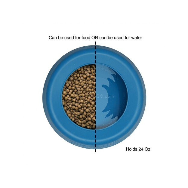 Kurgo - Splash Free Wander Dog Water Bowl, blue - (81314601812) 2