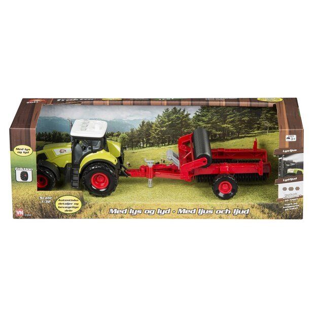 Bull - Tractor with large trailer 1:32, assorted (41856) 1