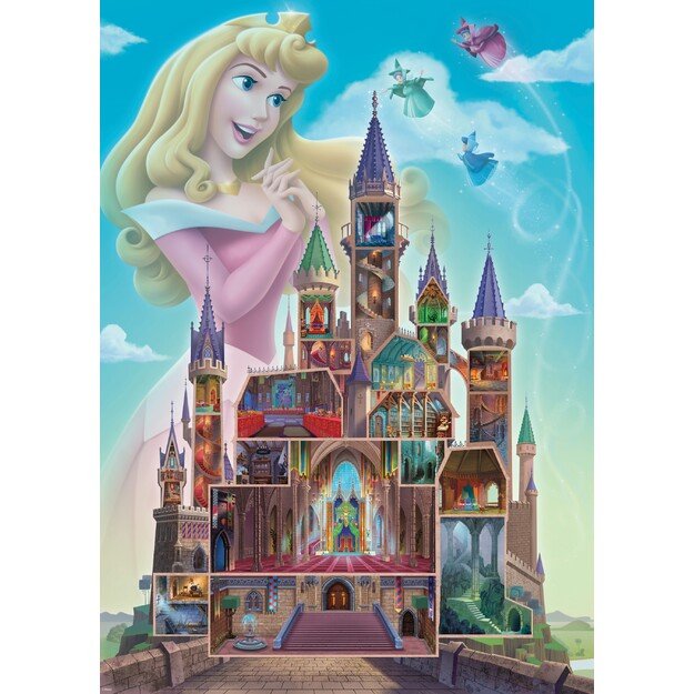 Ravensburger - Puzzle Disney Castles Aurora 1000p (12000266) 2