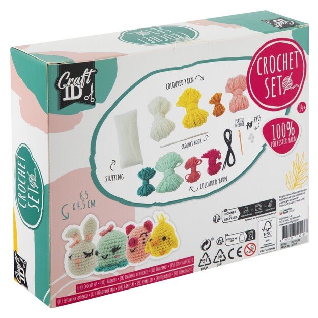 Craft ID - Crochet kit animals - 4 pcs (CR1721/GE) 2