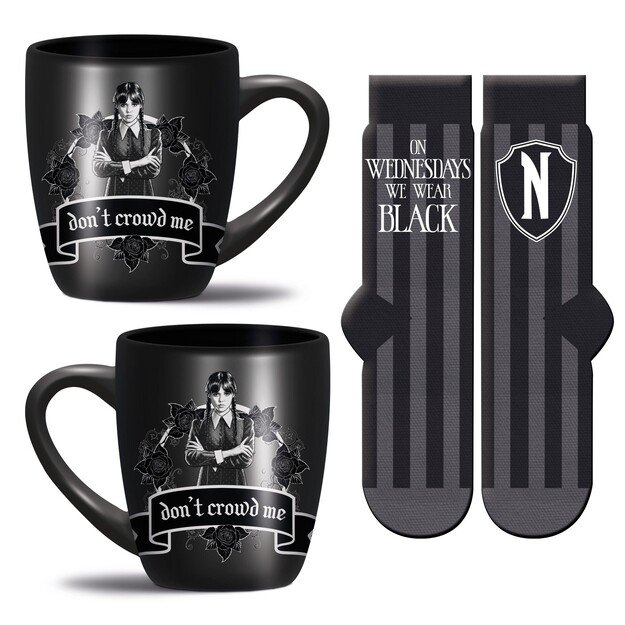 Pyramid International - WEDNESDAY MUG & SOCK SET - Black - UK sizes 3-8 (EU 36-41) 1