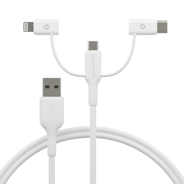 dbramante1928 - Re-charge - 3in1 Cable–USB A to USB-A,C & Lightn-W 2