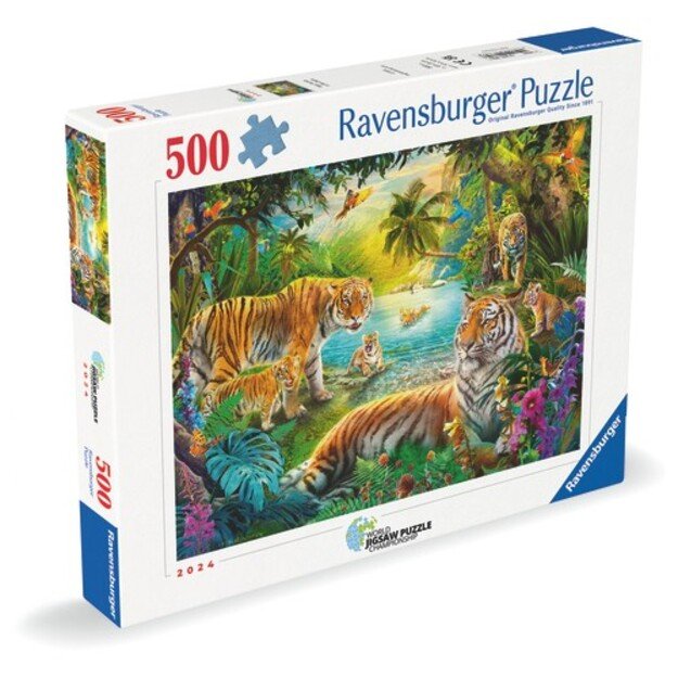 Ravensburger - Tiger Family In The Oasis - 500p (12001384) 1
