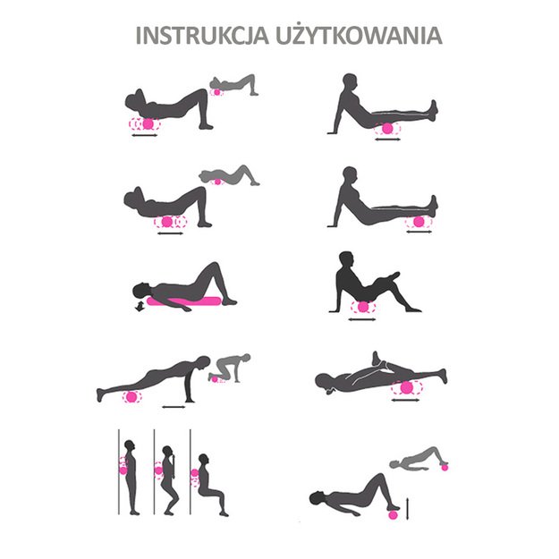 ZESTAW EPP DO MASAŻU CIAŁA MIĘŚNI WAŁEK ROLLER PIŁKA DUOBALL FITNESS  8