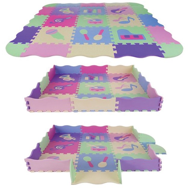 MATA PIANKOWA EDUKACYJNA GRUBA KOJEC DLA DZIECI PUZZLE 25 ELEMENTÓW 3W1 11