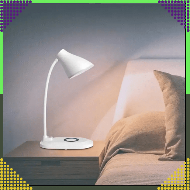 Lampka LED na Biurko Biurkowa Szkolna 3 Tryby Ładowarka Indukcyjna QI USB 12