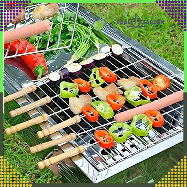 Szpikulce Patyki do Szaszłyków Szpikulec do Grilla Metalowe 10 szt 30 cm 24