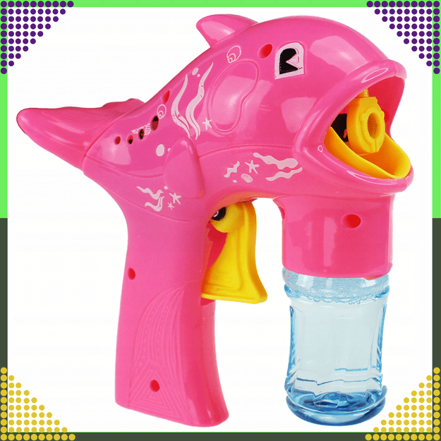 Pistolet na Bańki Maszyna do Baniek Mydlanych Generator Delfin Płyn 4