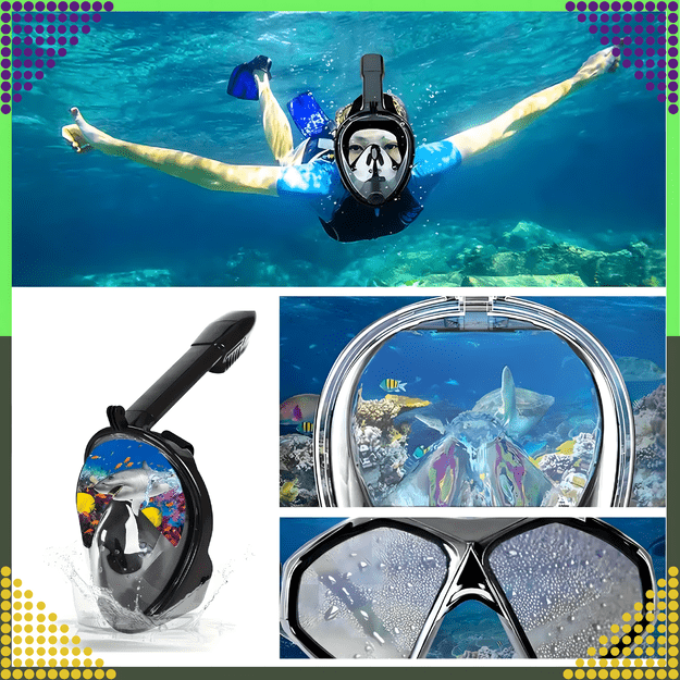 Maska do Nurkowania Pływania Snorkelingu Wody Pełnotwarzowa na Basen L/XL  24