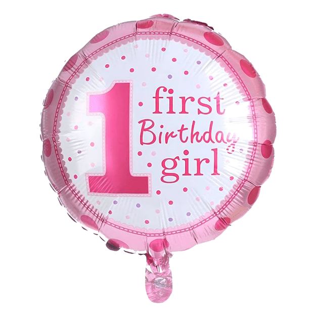 Balony na 1 Urodziny Roczek Dziewczynka Zestaw 5 szt Gwiazdki Balon  10