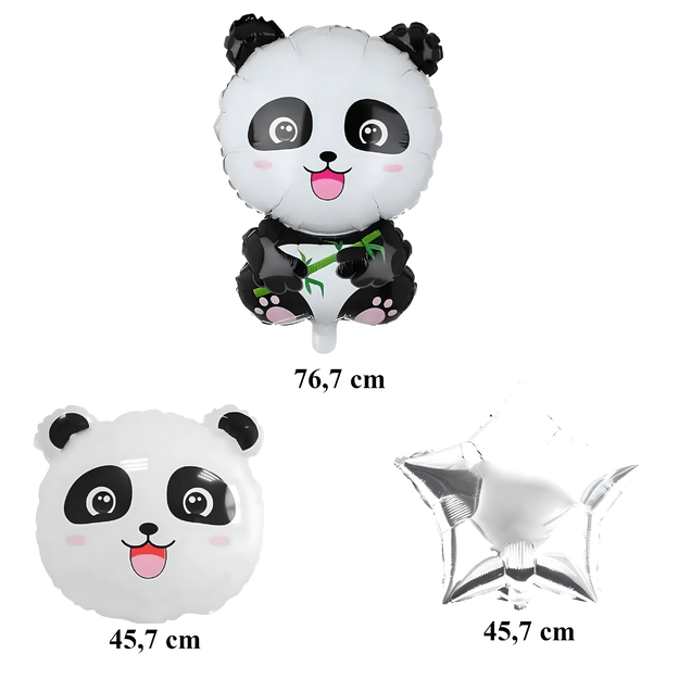 Zestaw Balonów Urodzinowych Panda Zwierzęta na Urodziny Przyjęcia 5 szt 11