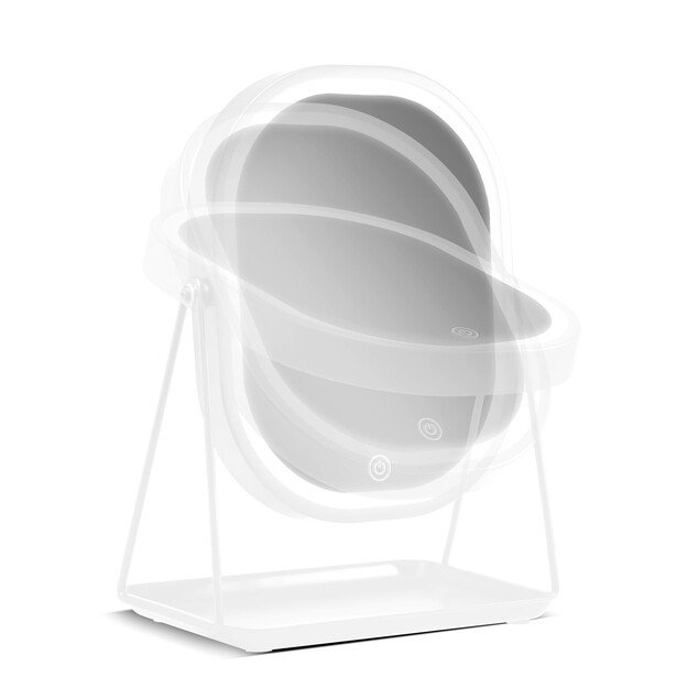 Gillian Jones - Mirror With LED Light and Tray - White 3