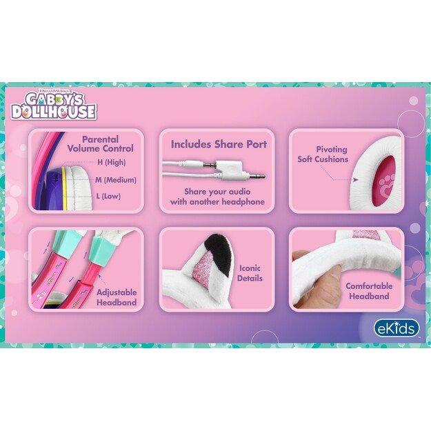 eKids - Headphones for kids with Volume Control to protect hearing 4