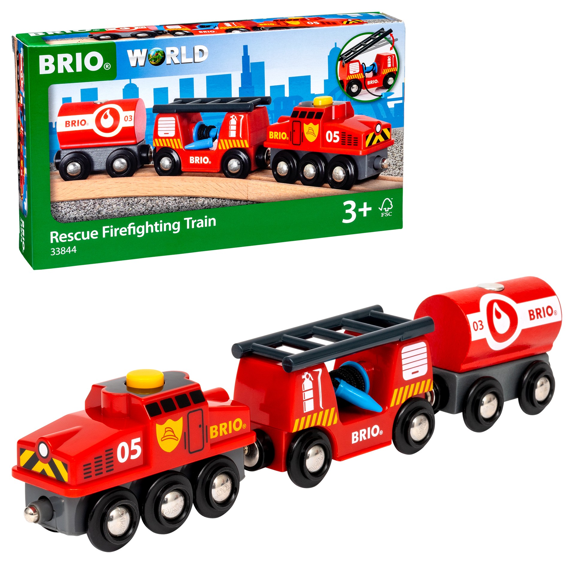 BRIO - Rescue Firefighting Train (33844)