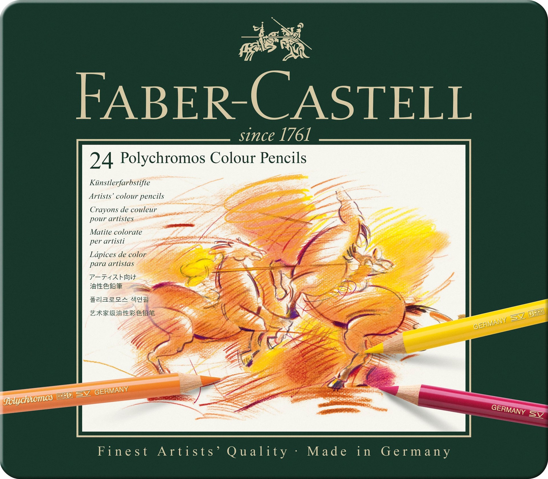 Faber-Castell - Polychromos colour pencil, tin