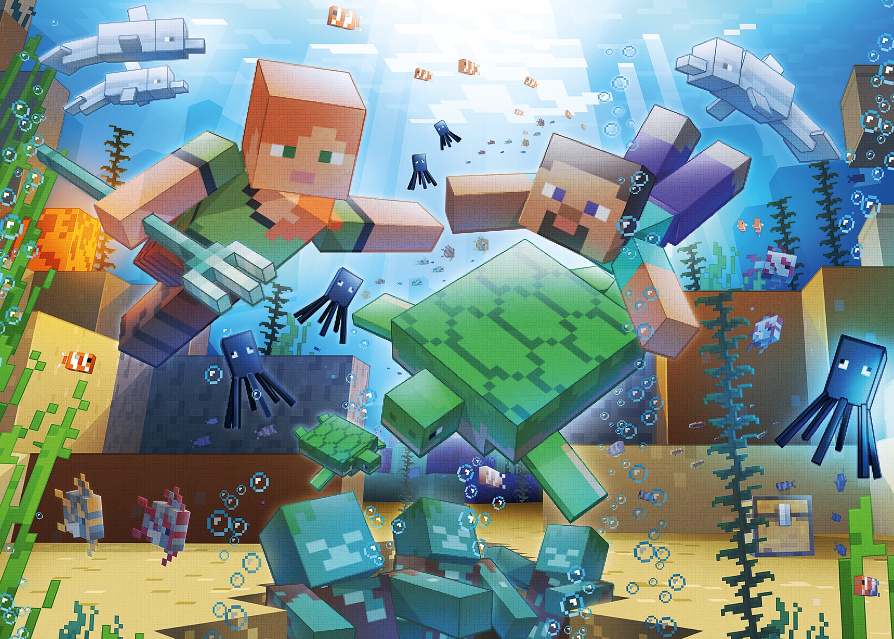 Ravensburger - Puzzle Minecraft Mosaic 1000p