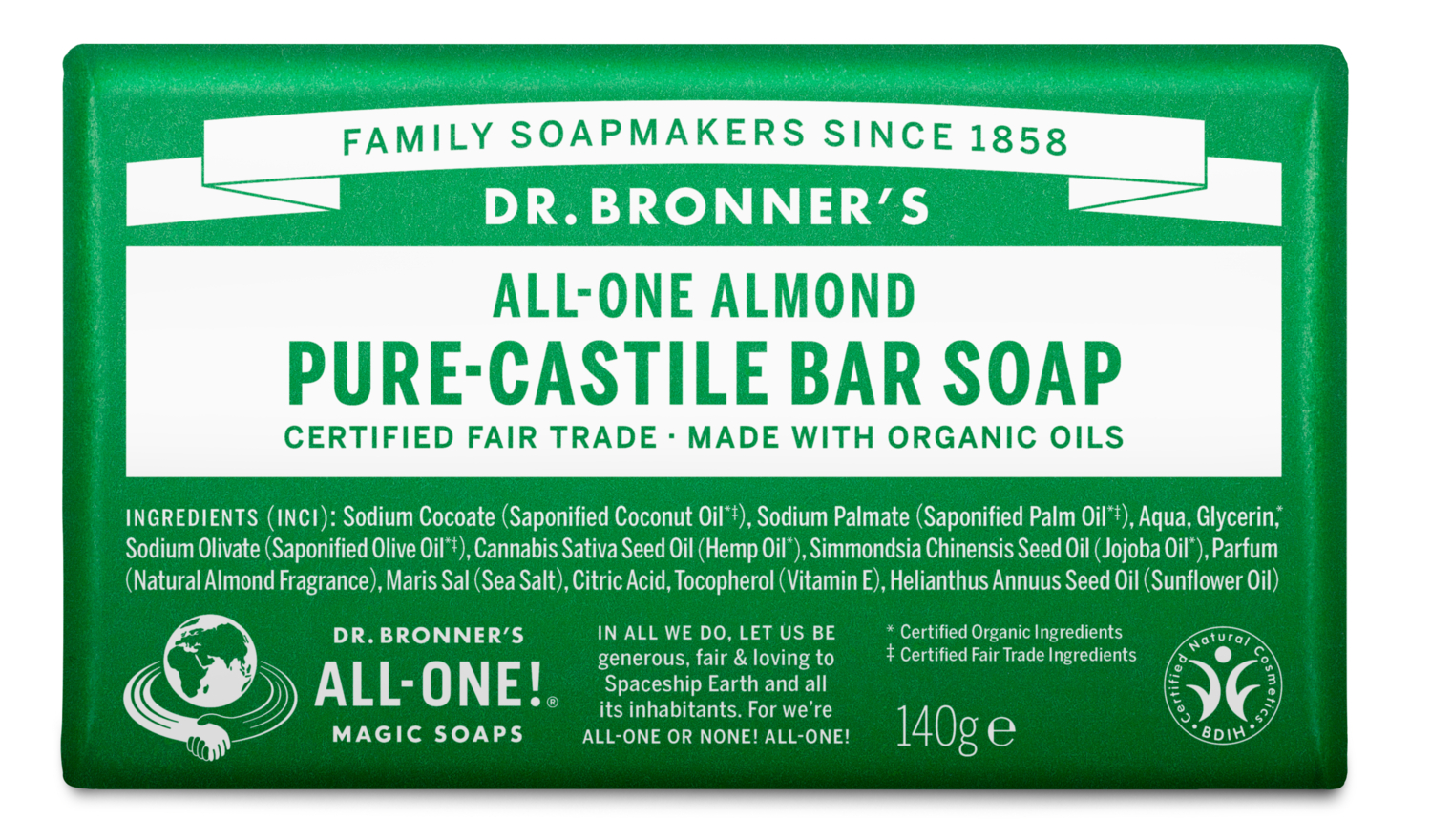 Dr. Bronner`s - Bar Soap Almond
