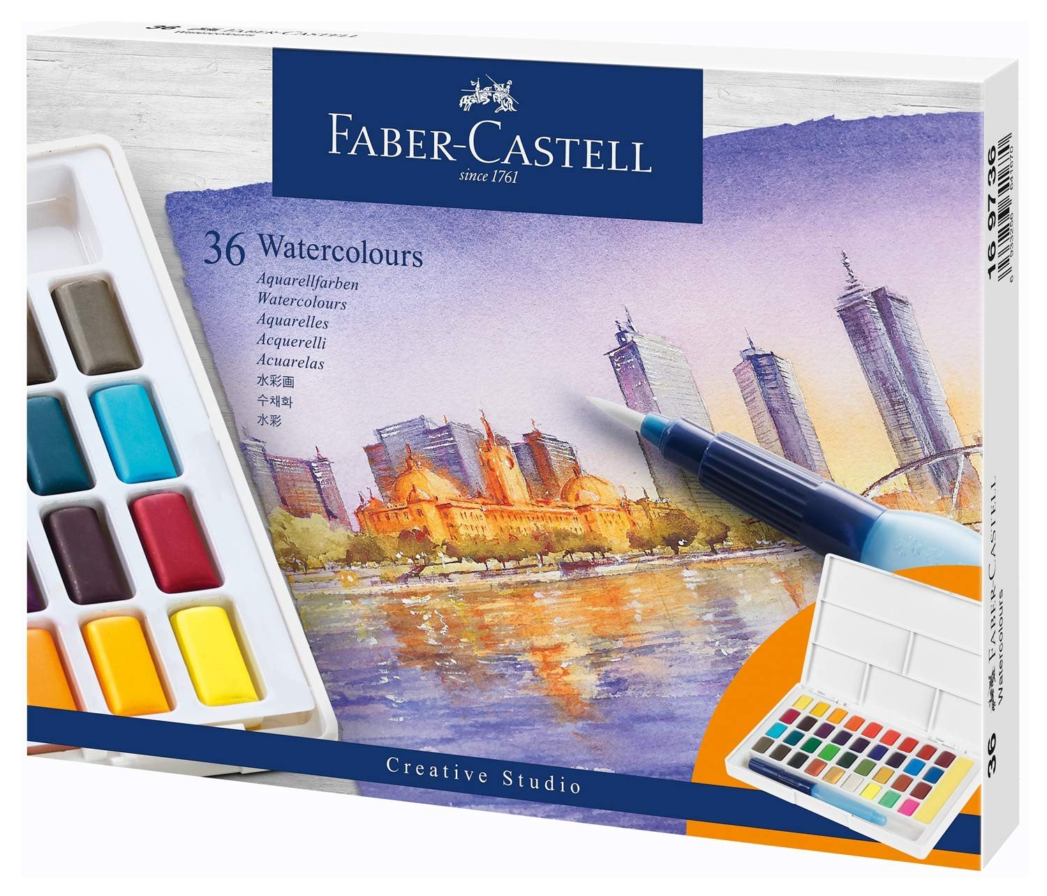 Faber-Castell - Watercolours in pans 36ct