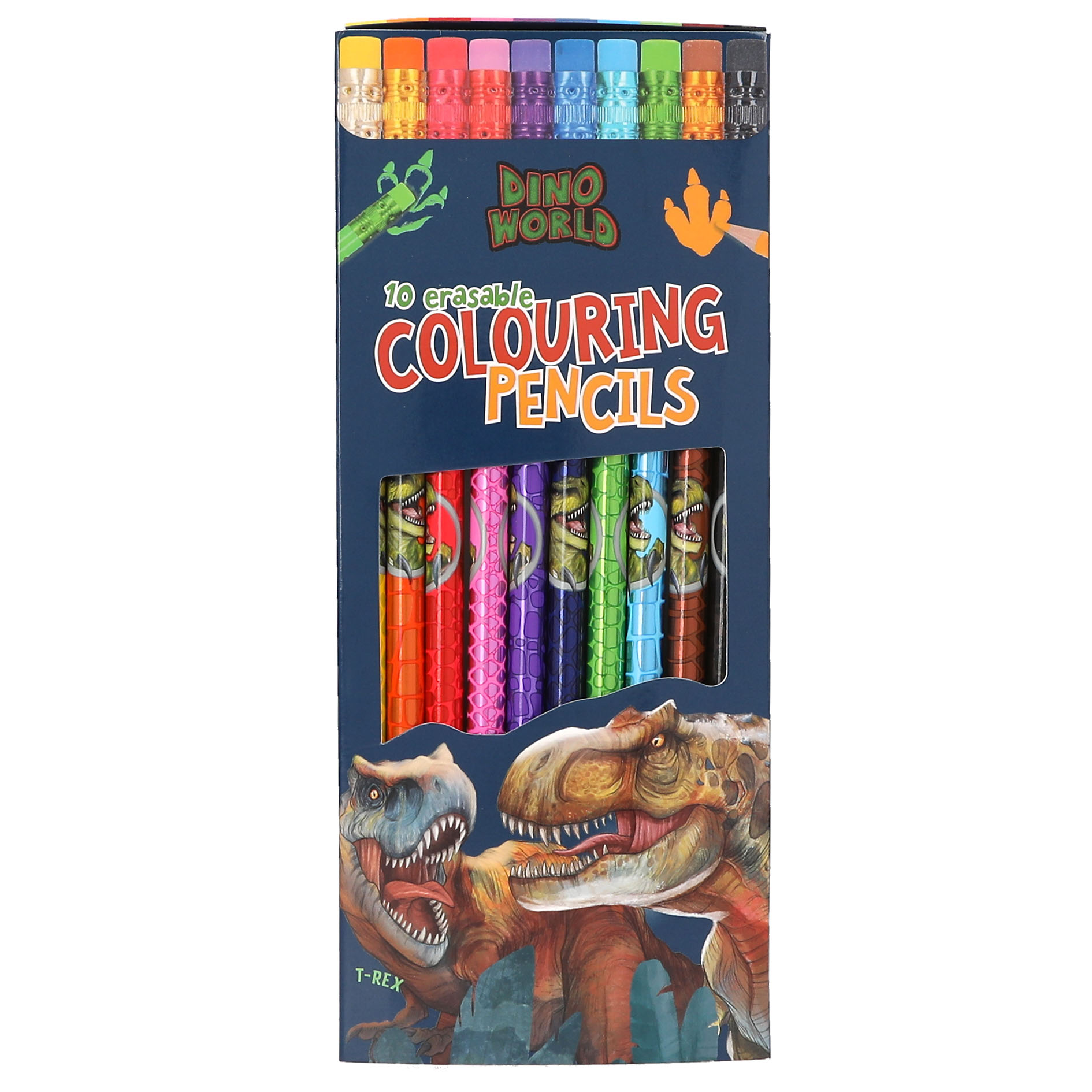 Dino World - Erasable Colouring Pencils
