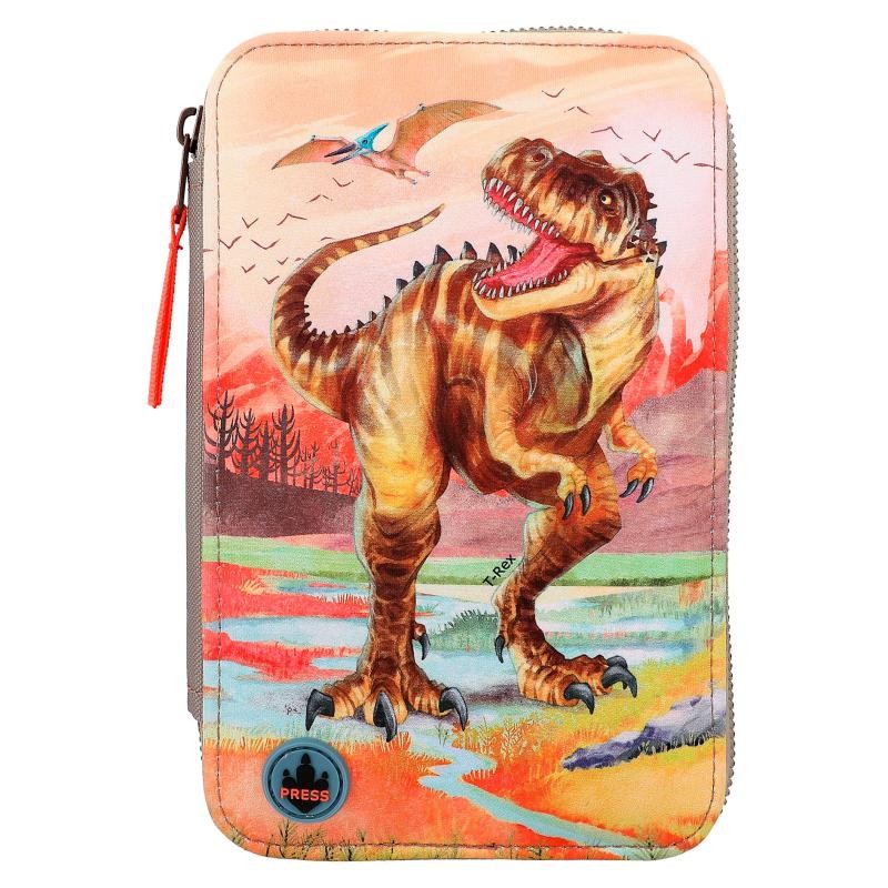 Dino World Triple Pencil Case LED