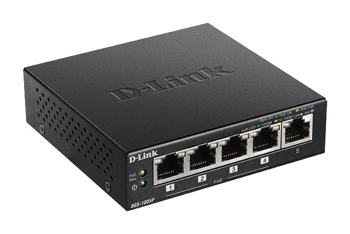D-link - 5-Port Desktop Gigabit PoE+