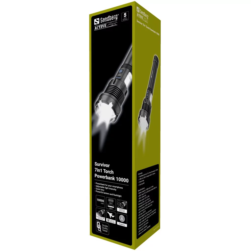 Sandberg - Survivor 7in1 Torch Powerbank