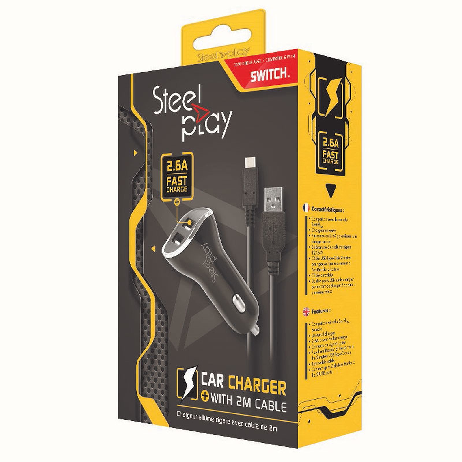 Steelplay Nintendo Switch Car Charger X2