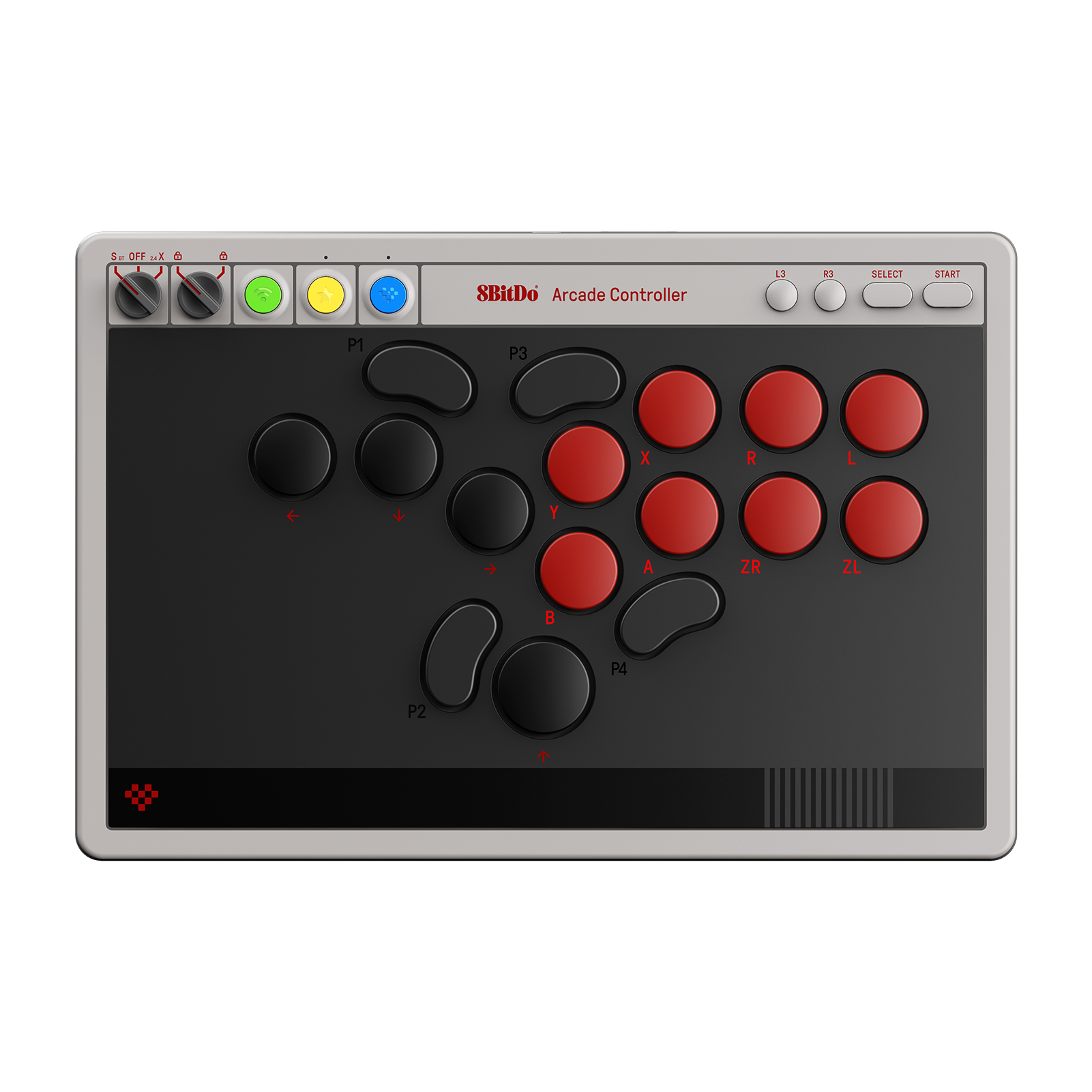 8Bitdo - Arcade Controller - Grey